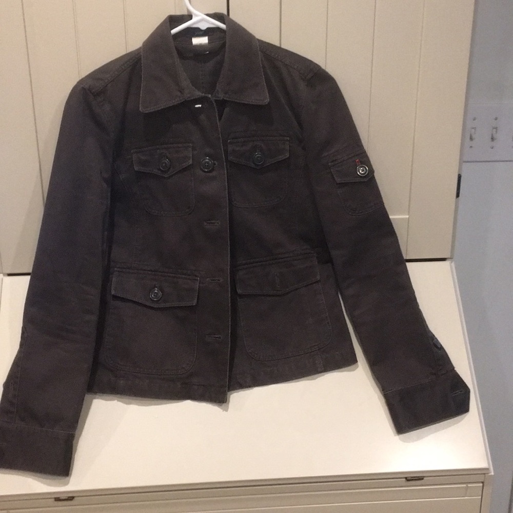 J Crew Distressed Utility Jacket